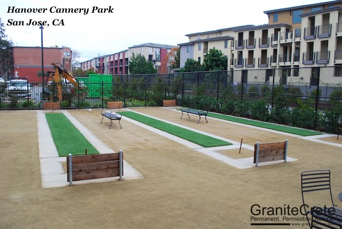 Permeable Pavement Paving GraniteCrete Hanover Cannery Park