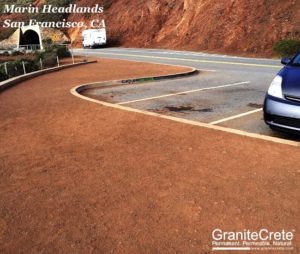 Parking area at Marin Headlands