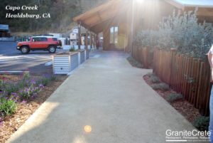 GraniteCrete permeable paving installation at Capo Creek Winery.